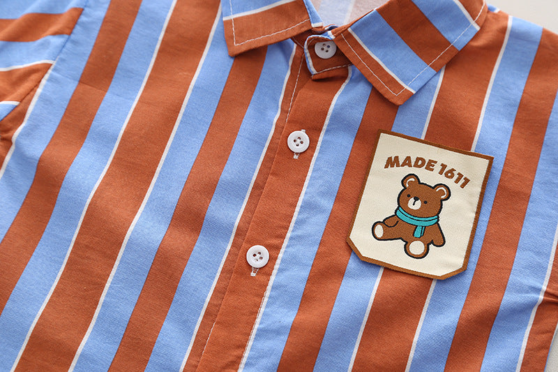 Conjunto Infantil Masculino Verão Lístras