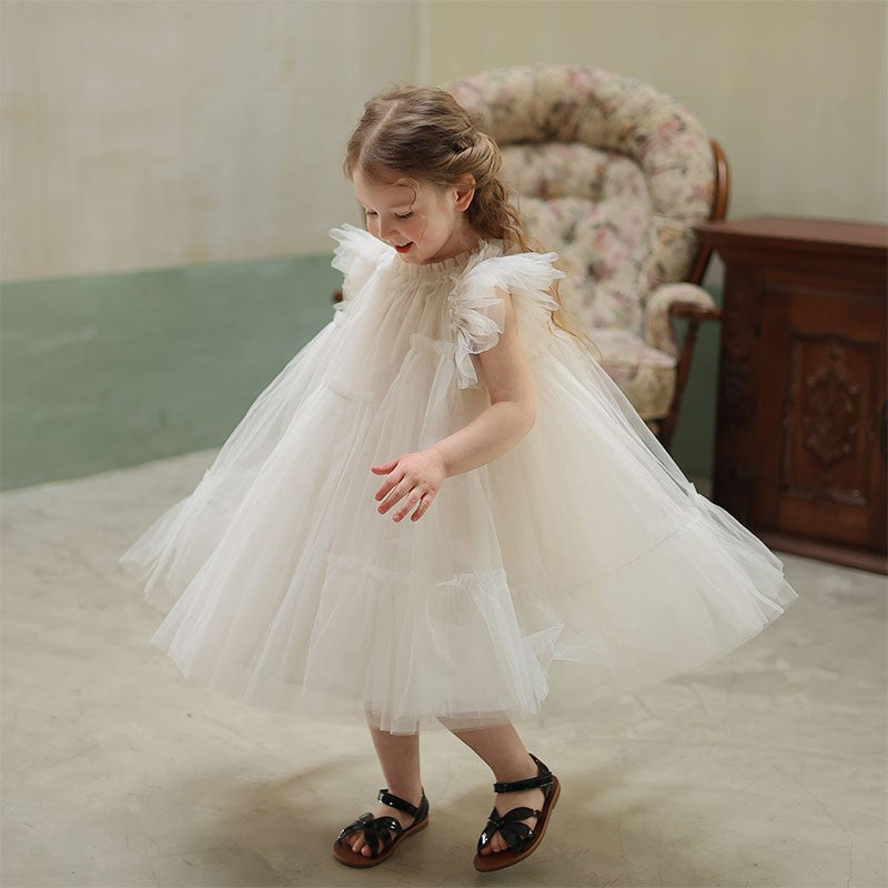 Vestido Infantil Branco Tule