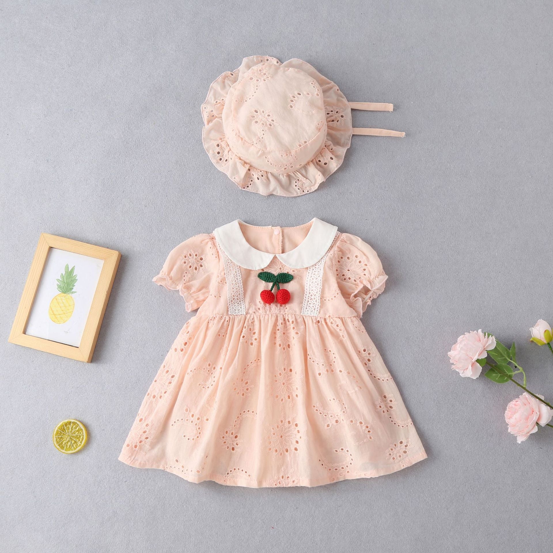 Vestido Infantil Lese Cerejinhas