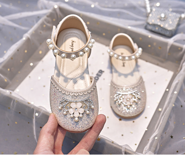 Sapato Infantil Feminino Brilhos Florzinha