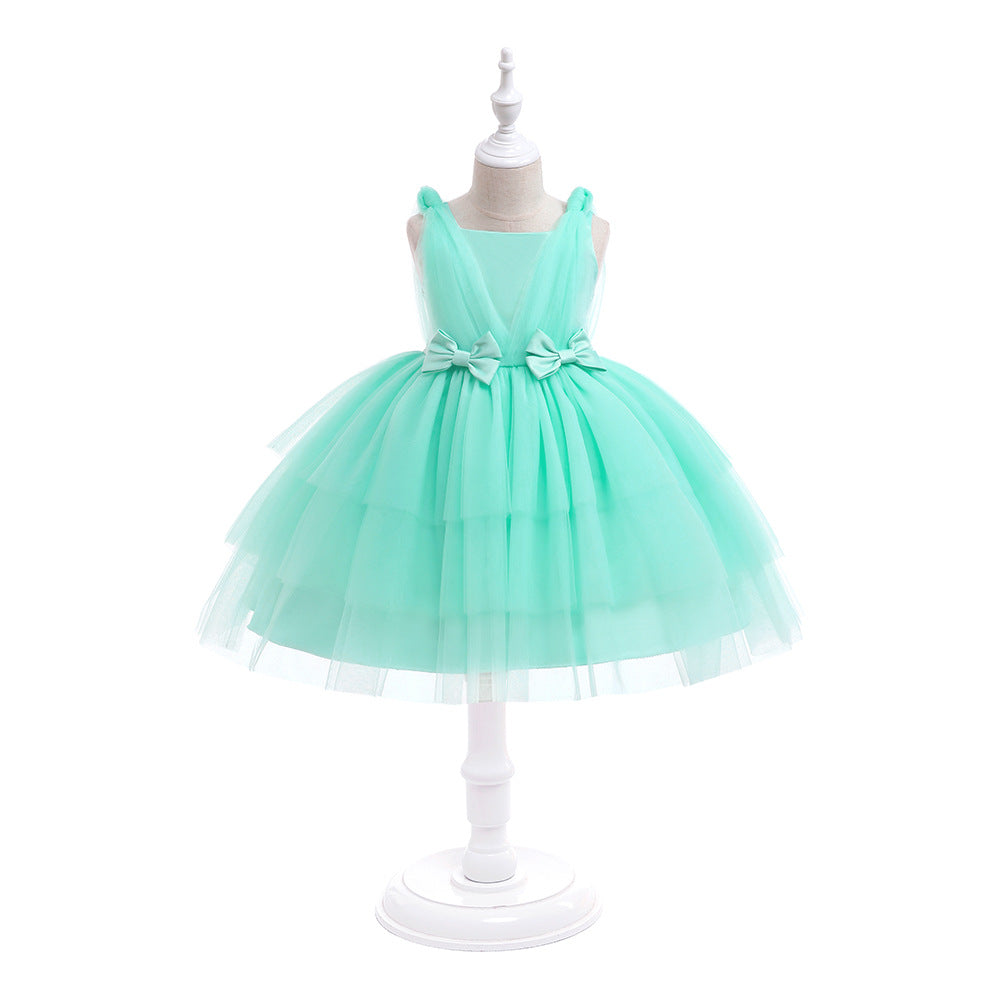 Vestido Infantil De Festa Tule Lacinhos