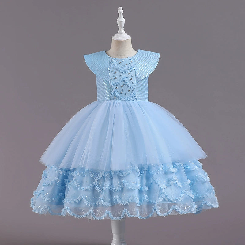 Vestido de Festa De Tule com Camadas