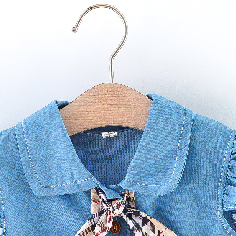 Vestido Infantil Abacaxi e Jeans