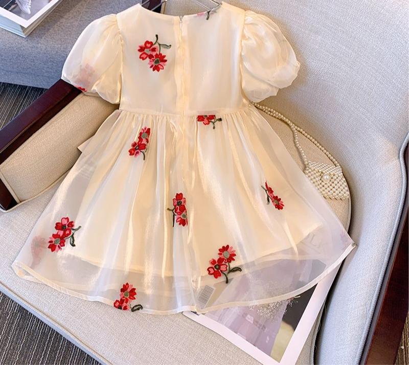 Vestido Infantil Laço Florzinhas