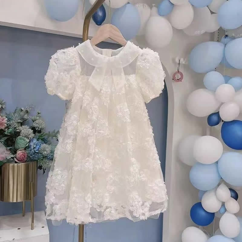 Vestido Infantil Gola Florzinhas