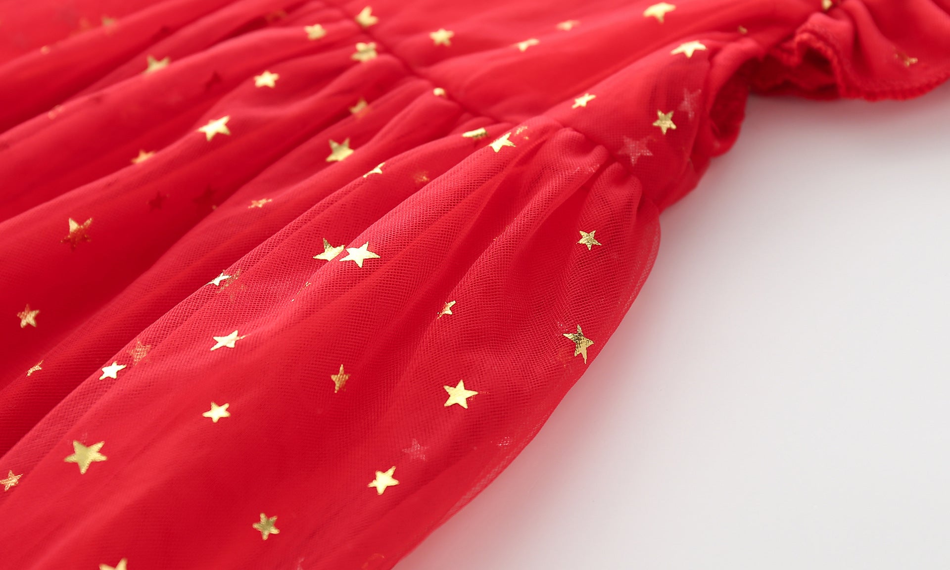 Vestido Infantil Vermelho Estrelinhas