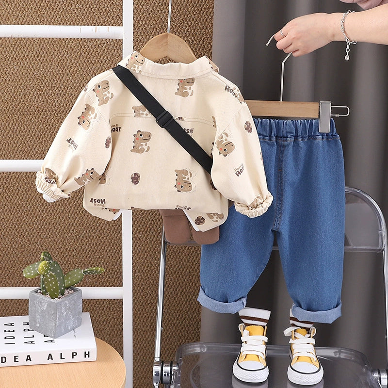 Conjunto Infantil 3 Peças Dinossauro