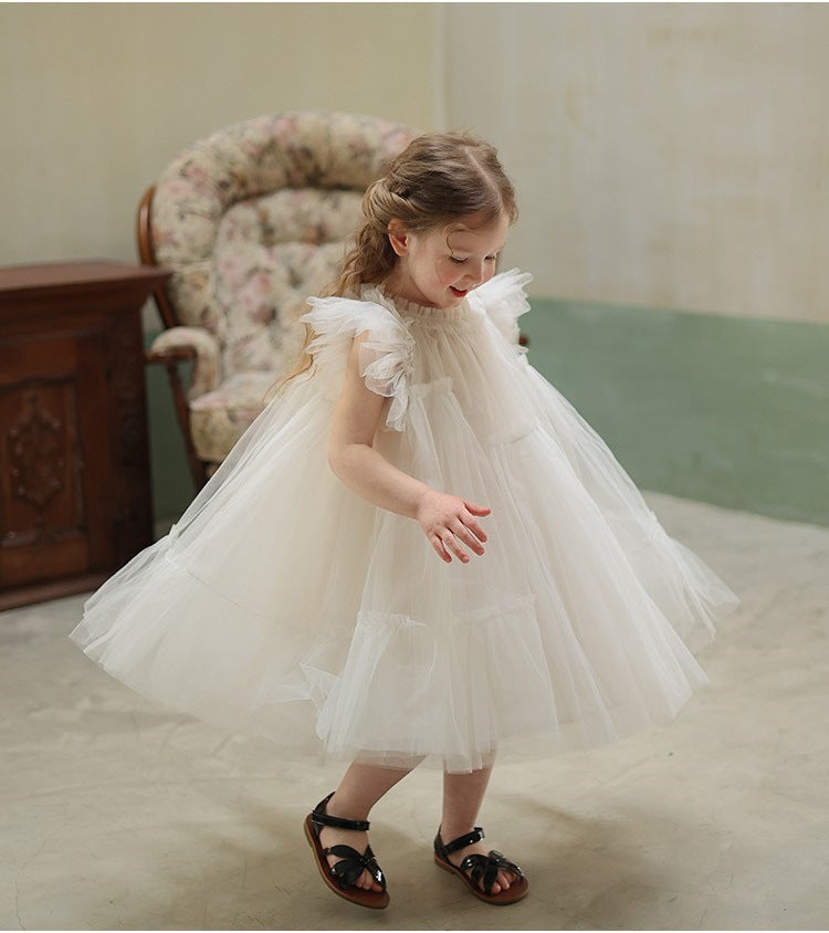 Vestido Infantil Branco Tule