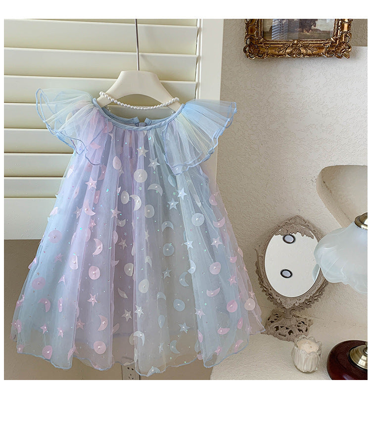 Vestido Infantil Estrelinhas e Luas