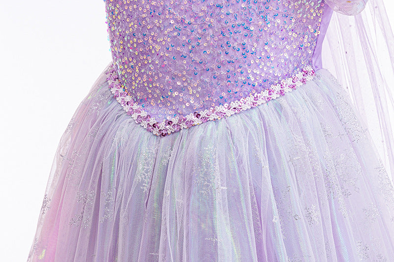 Vestido Infantil De Princesa Lantejoulas