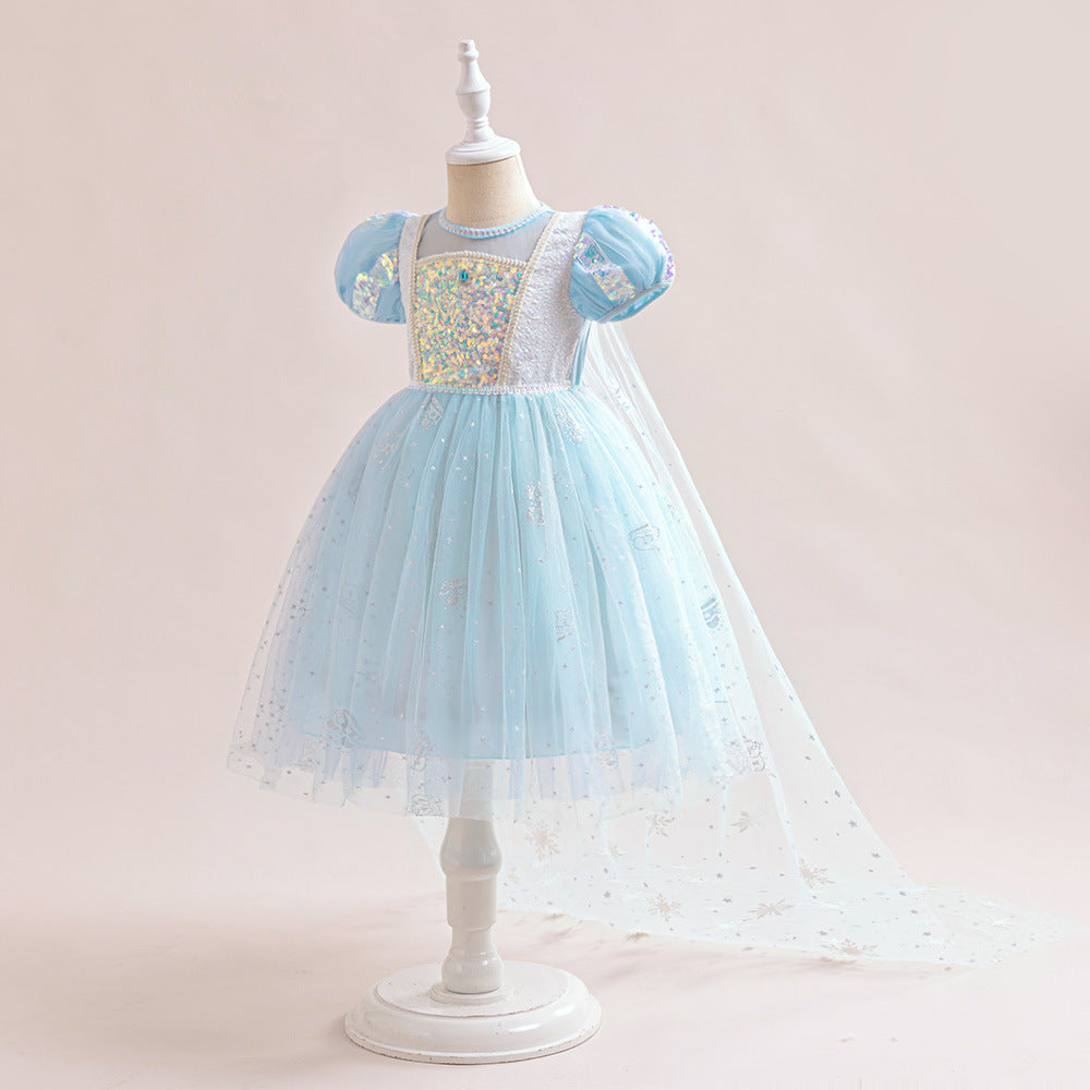 Vestido De Festa Infantil Princesa Brilhante