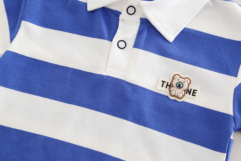 Conjunto Infantil Masculino Polo Lístras e Jeans