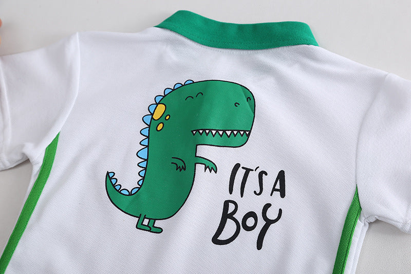 Conjunto Infantil Masculino Dino Gola Polo