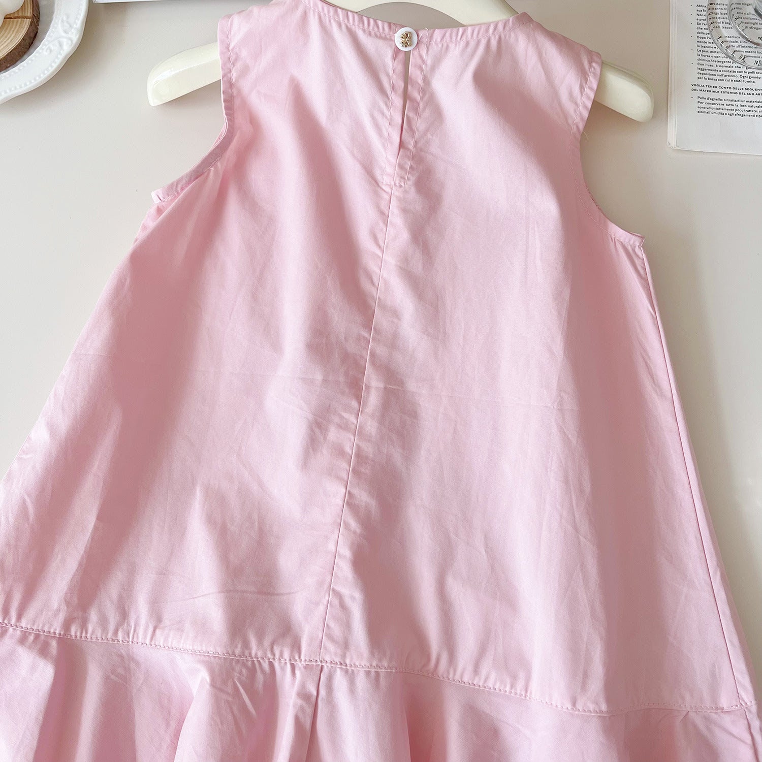 Vestido Infantil Rosa Flor