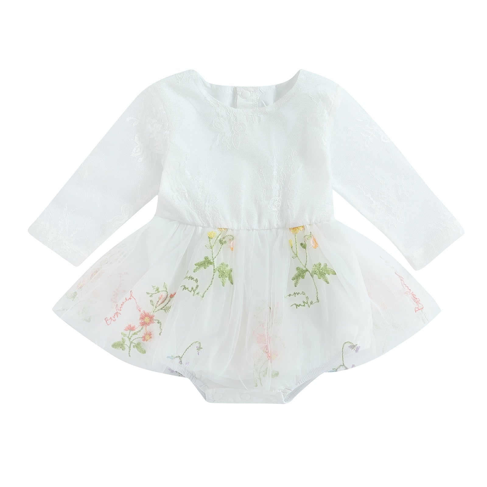 Body Infantil Sainha Tule Floral