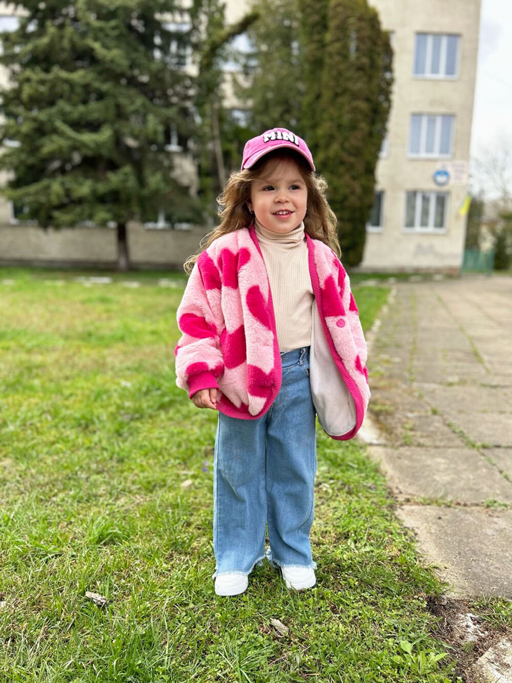 Casaco Infantil Feminino Pelos Coraçõeszinhos