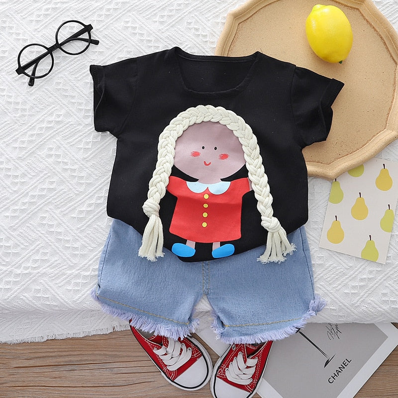 Conjunto Infantil Menina Cabelinho