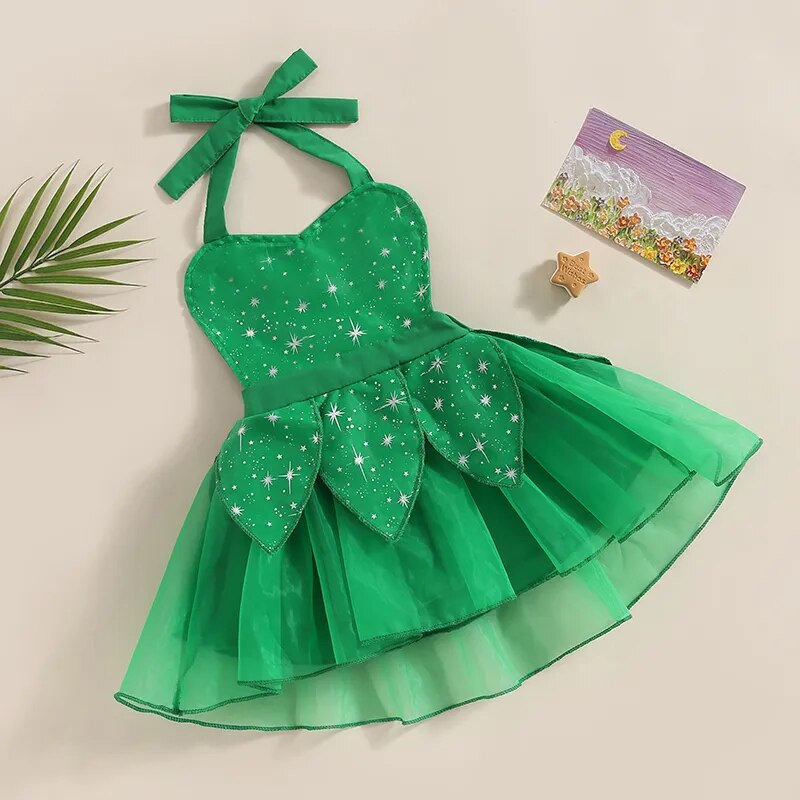 Vestido Infantil Natal Estrelinha Tule