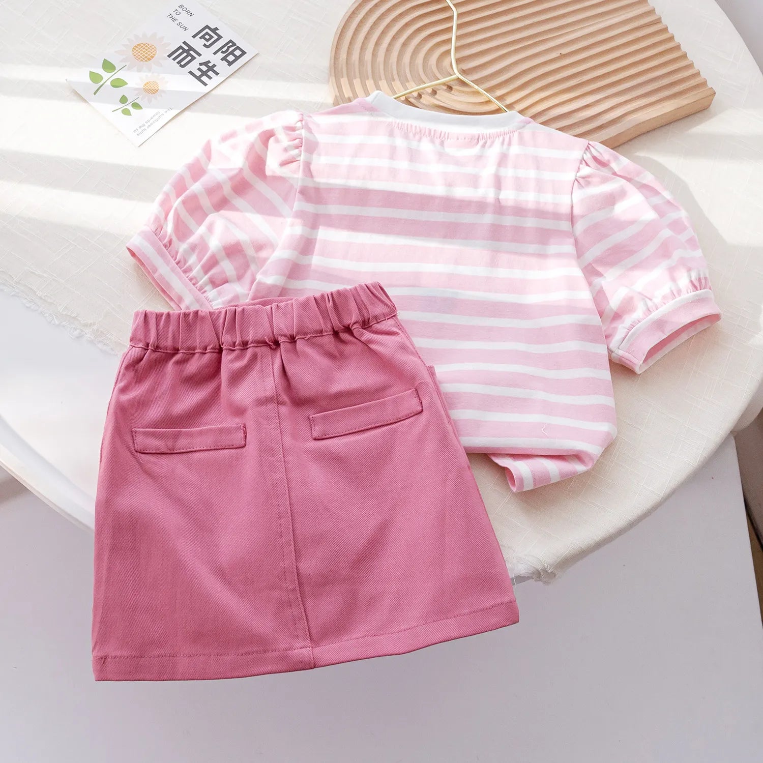 Conjunto Infantil Feminino Lístras Coraçãozinho