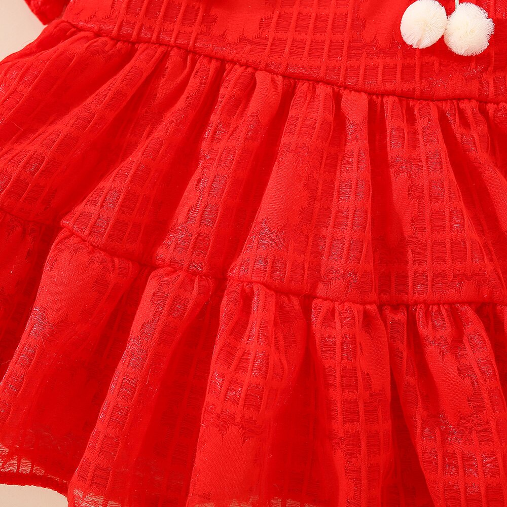 Vestido Infantil Floral Pom pomzinho