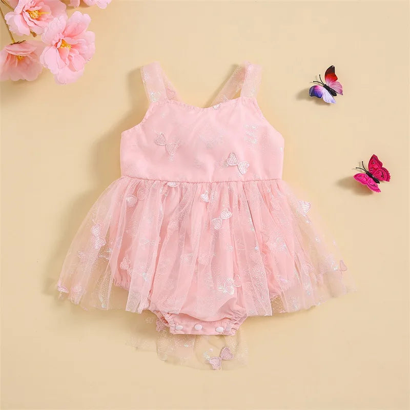 Vestido Infantil Tule Borboletinhas