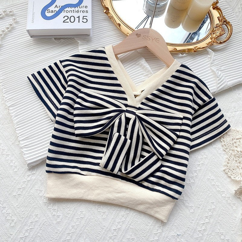 Conjunto Infantil Feminino Lístras Laçinho