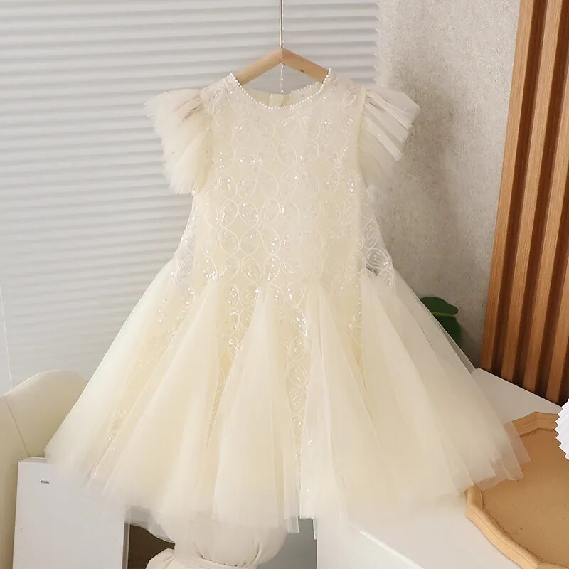 Vestido Infantil Lantejoulas Brilhante