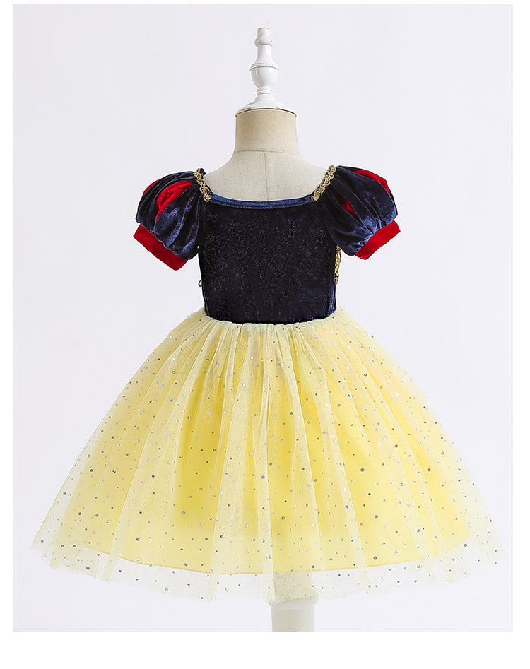 Vestido De Festa Infantil Branca De Neve