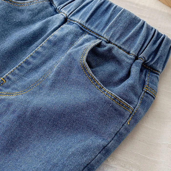 Calça Infantil Feminina Jeans Coraçõeszinhos