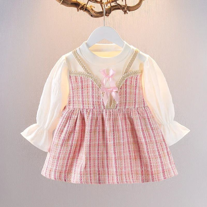 Vestido Infantil Tweed Lacinhos