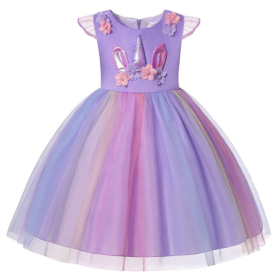 Vestido De Festa Infantil Unicórnio