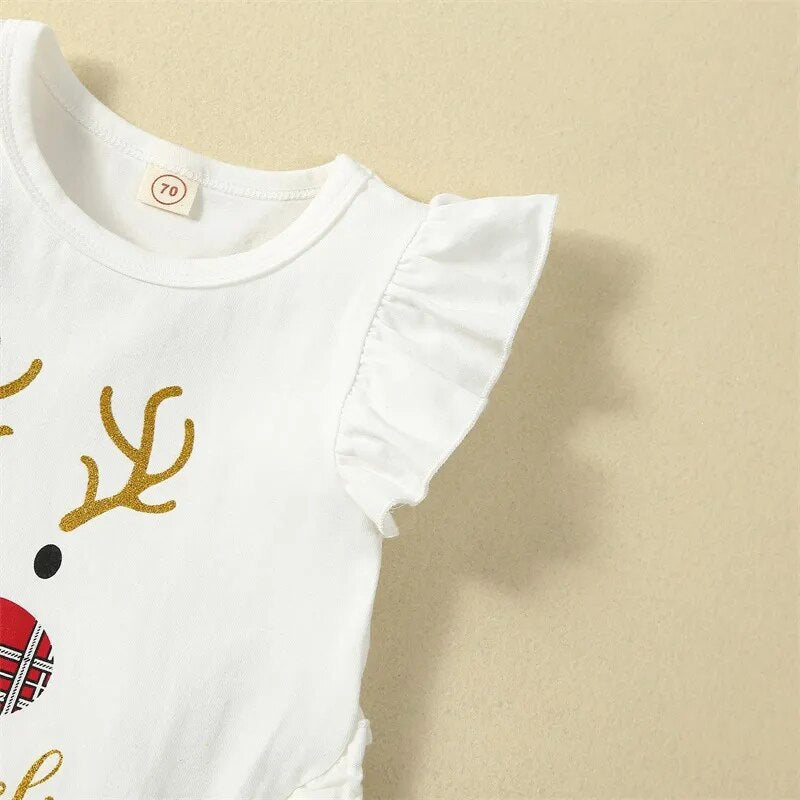 Body Infantil Natal Babadinhos + Laço