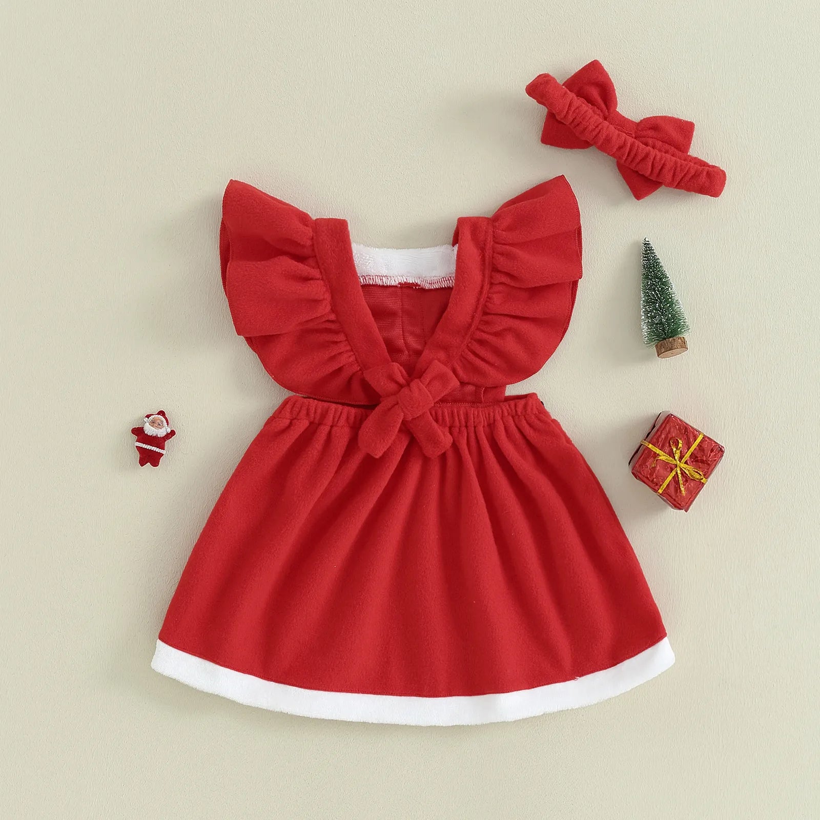 Vestido Infantil Natal Cintinho + Faixa