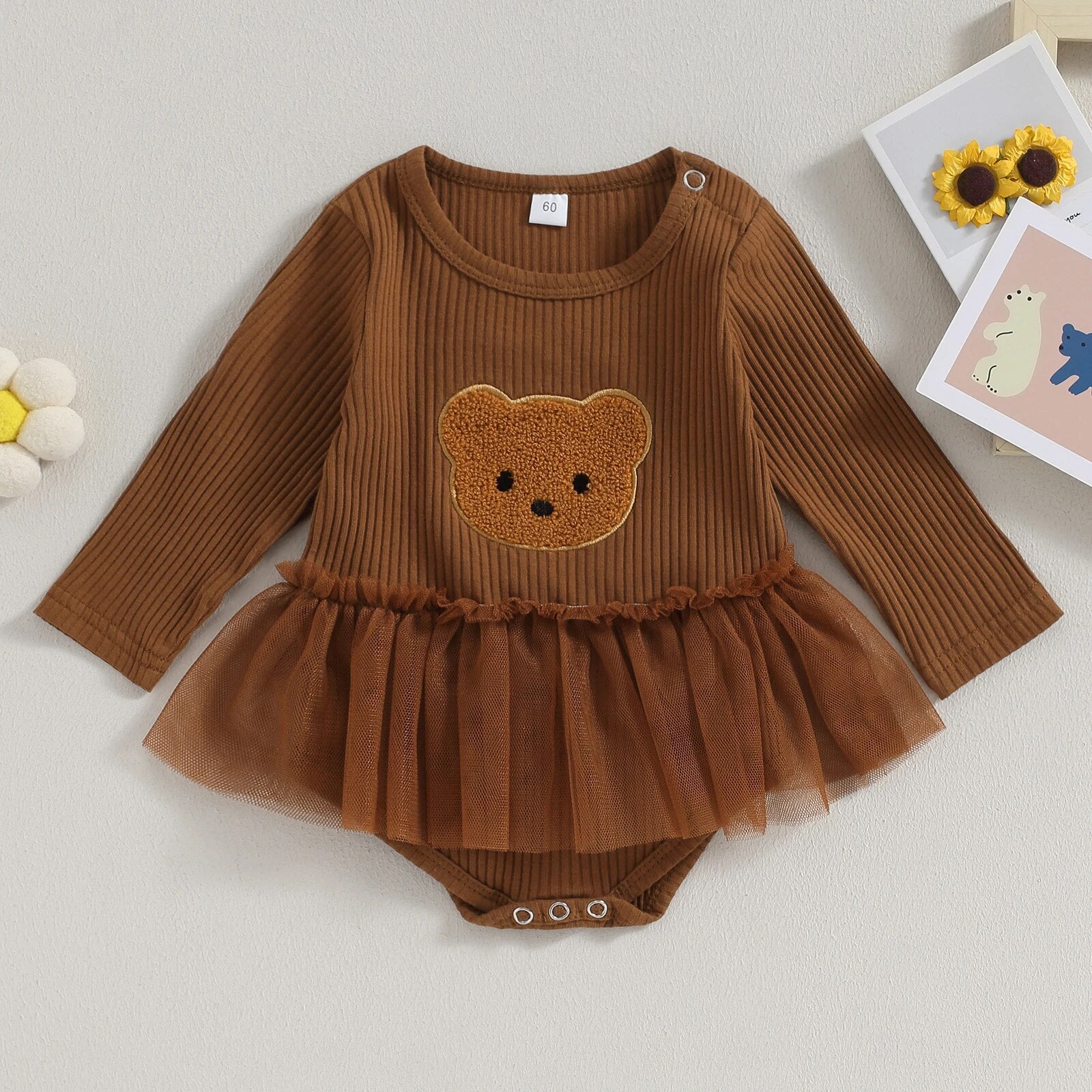 Body Infantil Ursinho e Tule