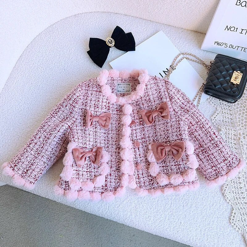 Conjunto Infantil Feminino Tweed Laçinho