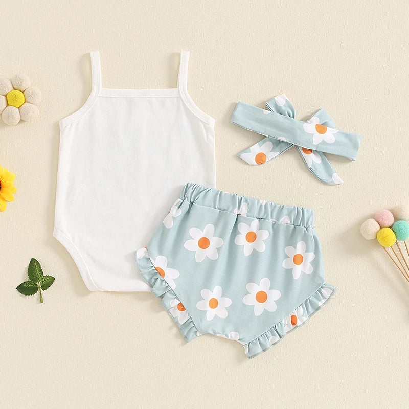 Conjunto Infantil Feminino Verão Florzinhas