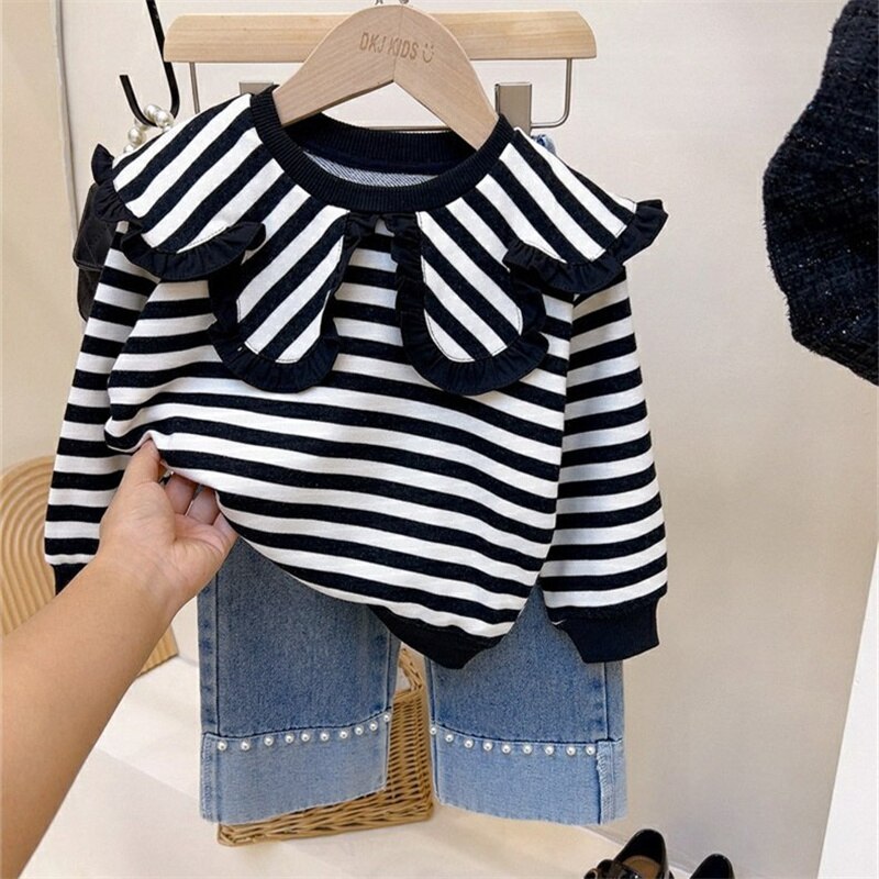 Conjunto Infantil Feminino Lístras Golinha e Jeans