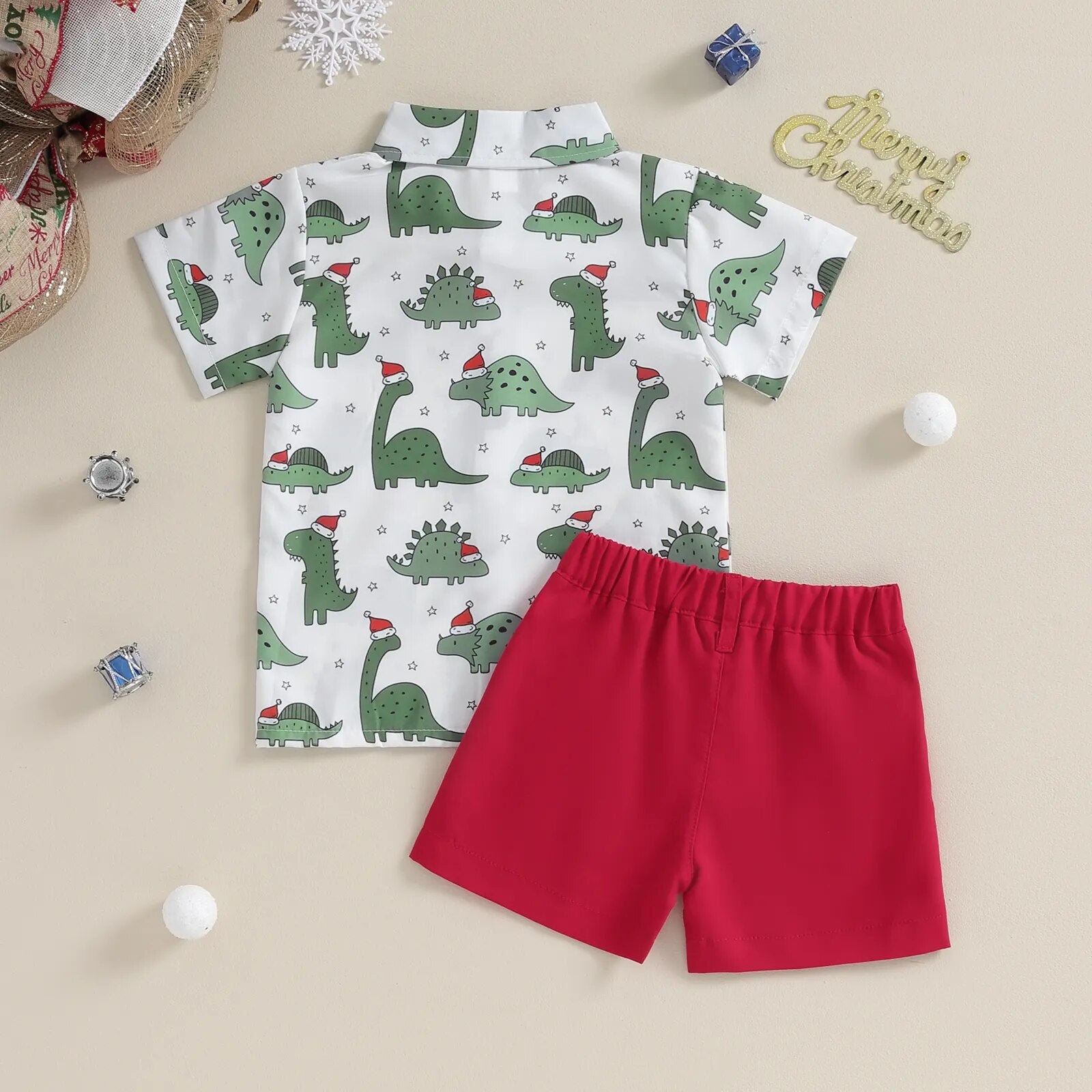 Conjunto Infantil Masculino Natal Dino