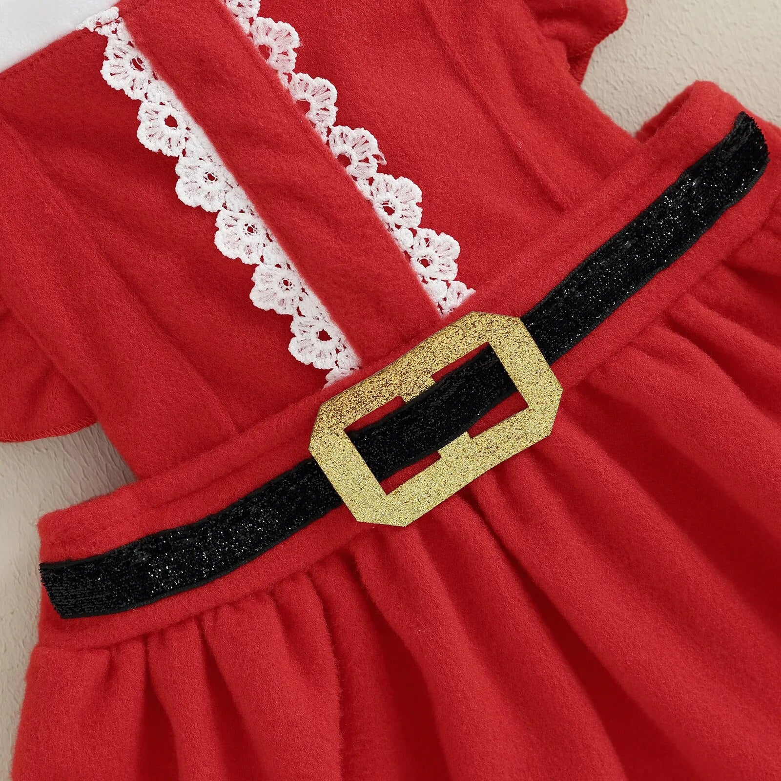 Vestido Infantil Natal Cintinho + Faixa