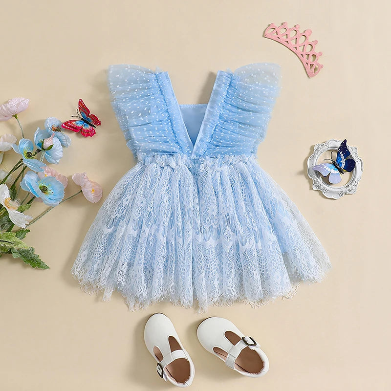 Vestido Infantil Borboletinhas e Tule