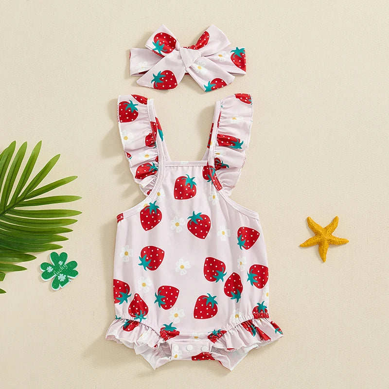 Body Infantil Feminino Verão Florzinhas