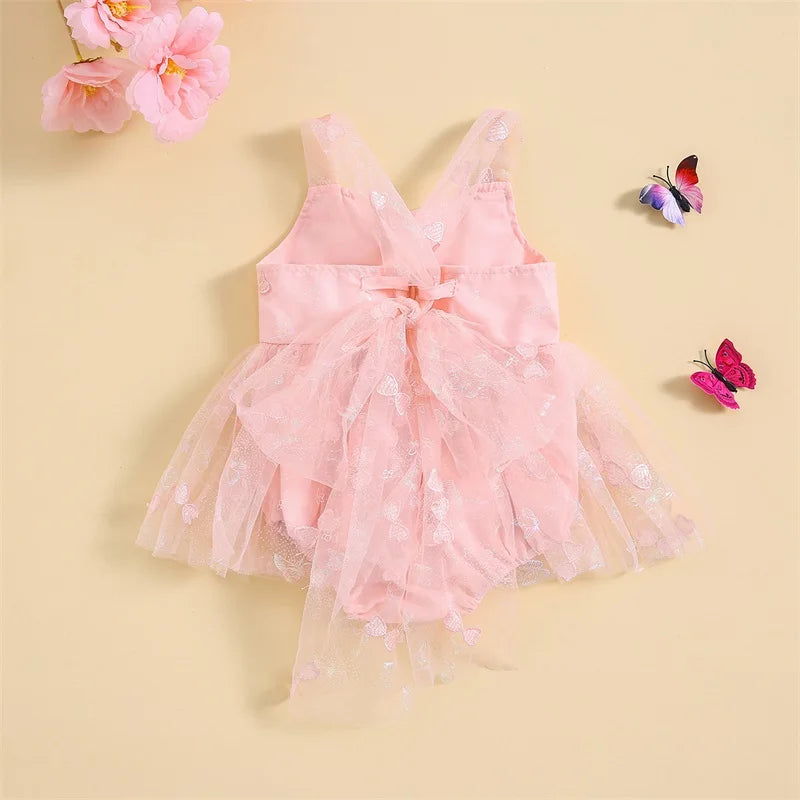 Vestido Infantil Tule Borboletinhas