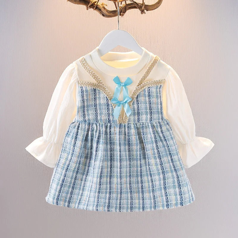 Vestido Infantil Tweed Lacinhos