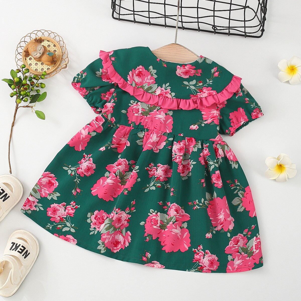 Vestido Infantil Floral Golinha