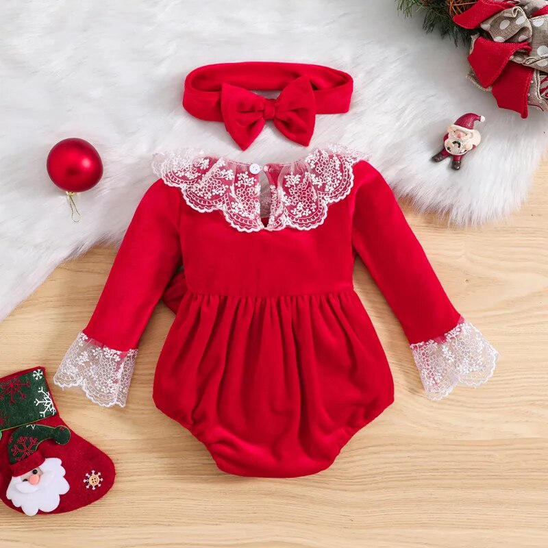 Body Infantil Feminino Natal Rendinha + Faixa