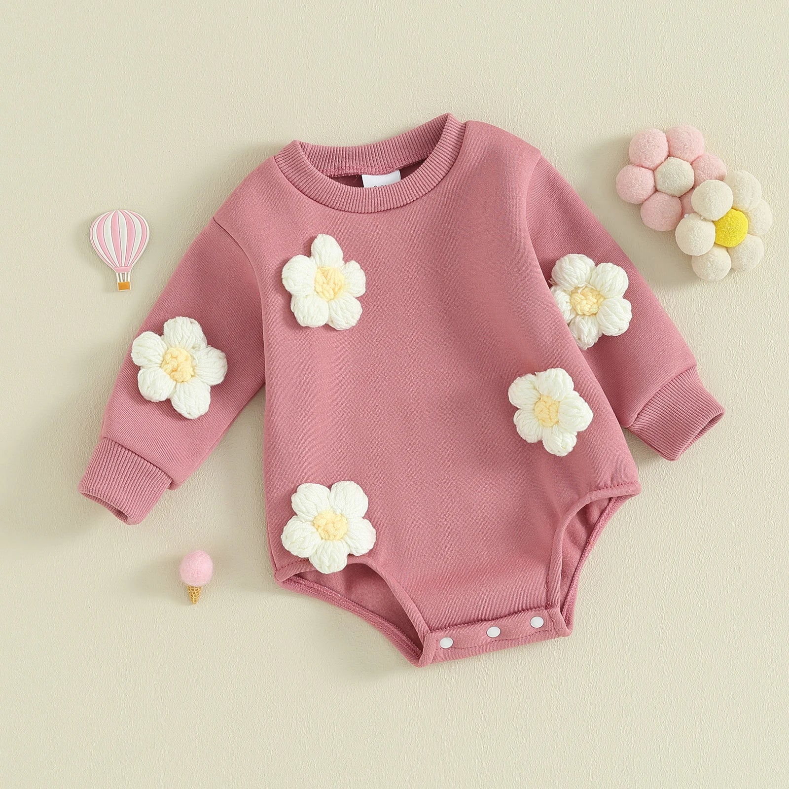 Body Infantil Feminino Florzinhas 3 D