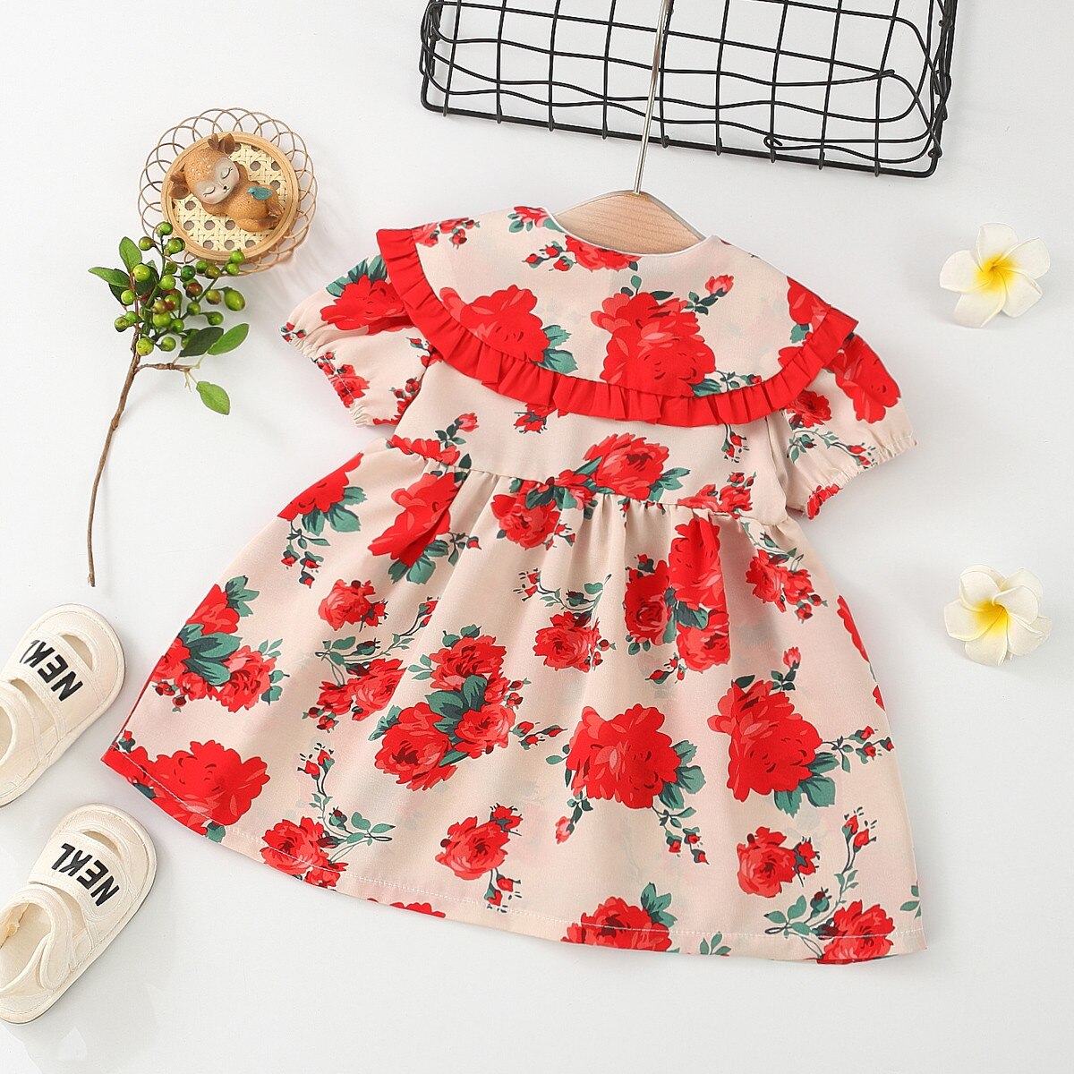 Vestido Infantil Floral Golinha