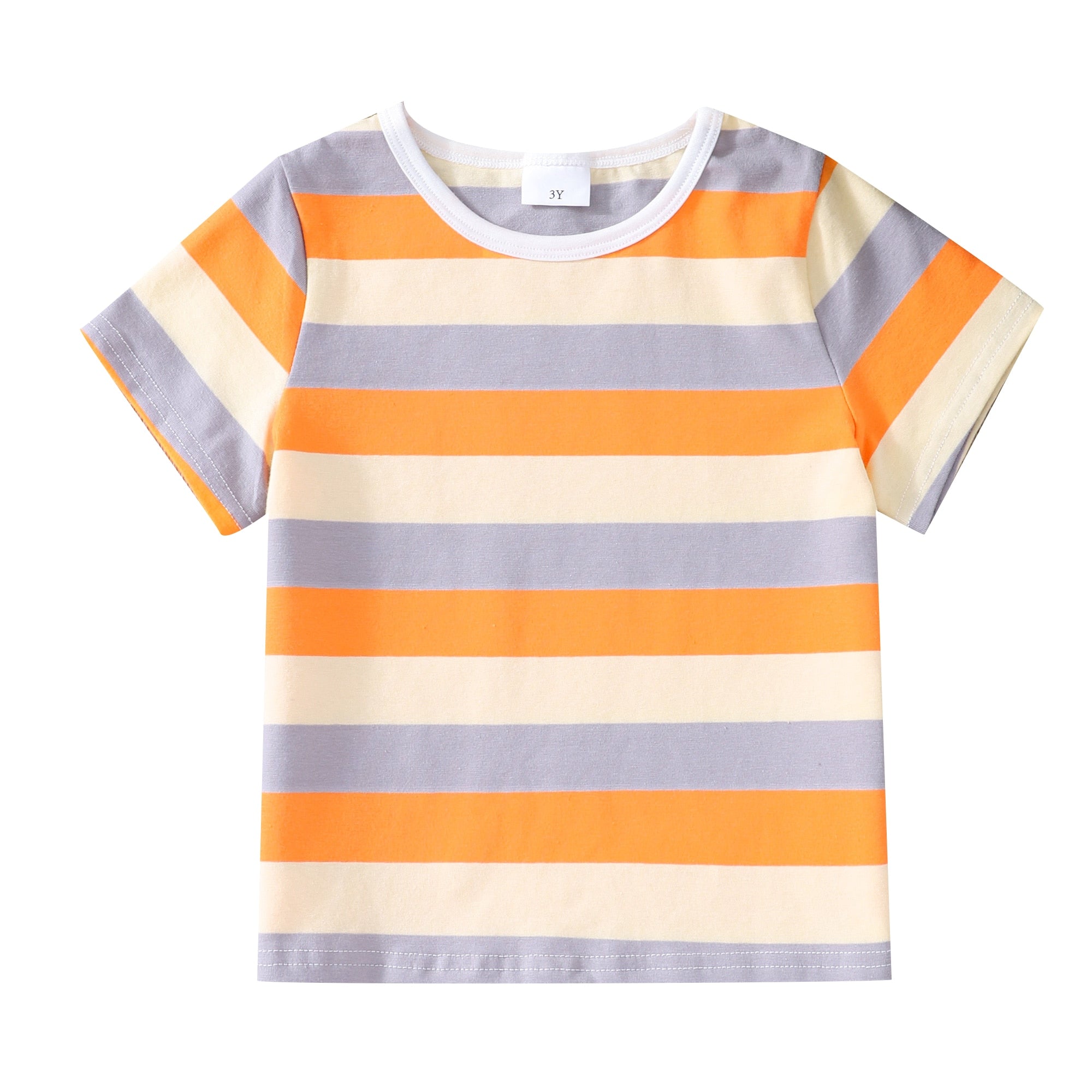 Camiseta Infantil Lístras Colorida