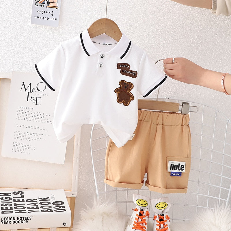 Conjunto Infantil Masculino Polo Ursinho