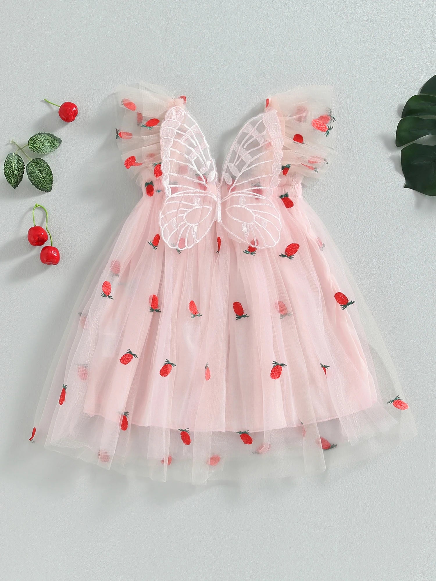 Vestido Infantil Tule Abacaxi Asinha